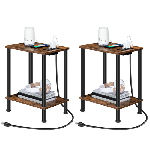 Side table with charging - side,